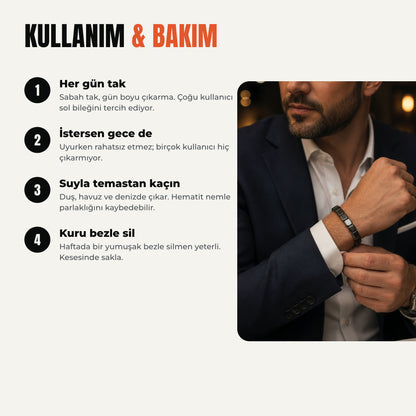 Hematit bileklik kullanım ve bakım önerileri